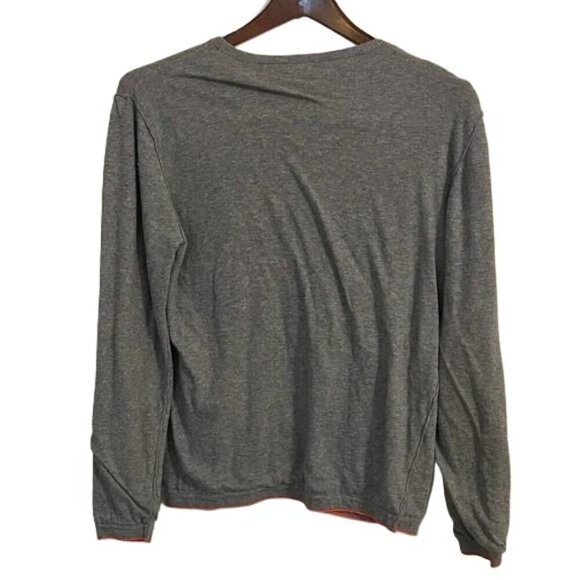 FIVE FOUR Mens Gray Crew Neck Long Sleeve Cotton Pullover Sweatshirt M - Picture 2 of 6